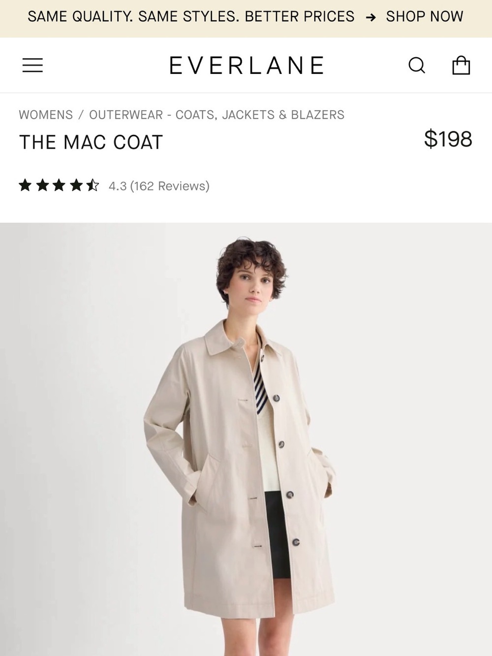 Everlane Mac Coat women’s small - Picture 2 of 5